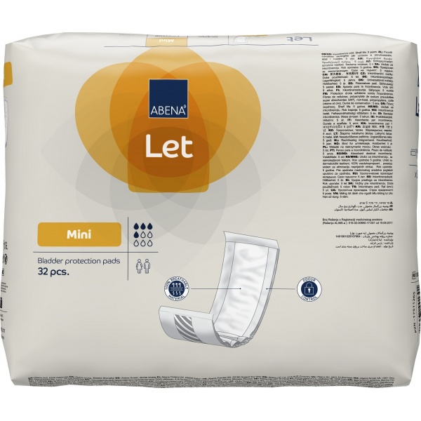 Abena Let Mini - absorbante anatomice cu benzi adezive - 32 buc