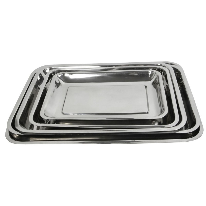 Tava pentru instrumentar inox - 475 x 327 x 32 mm 2