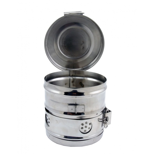 Casoleta inox cu capac sterilizare intrumentar medical - 12 x 12 cm