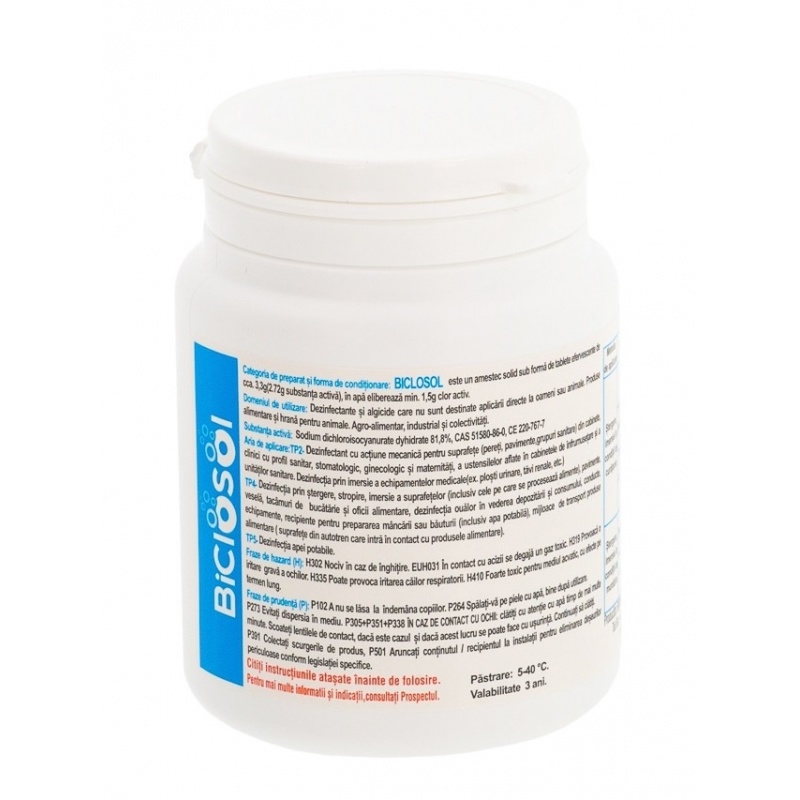 Biclosol - dezinfectant clorigen efervescent - 60 tablete
