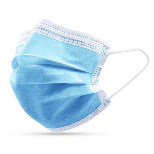 Masti medicale 3 straturi cu elastic IIR - Albastre - 50 buc