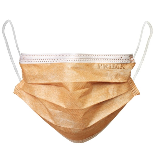 Masti medicale 3 straturi cu elastic IIR - Portocaliu - 50 buc