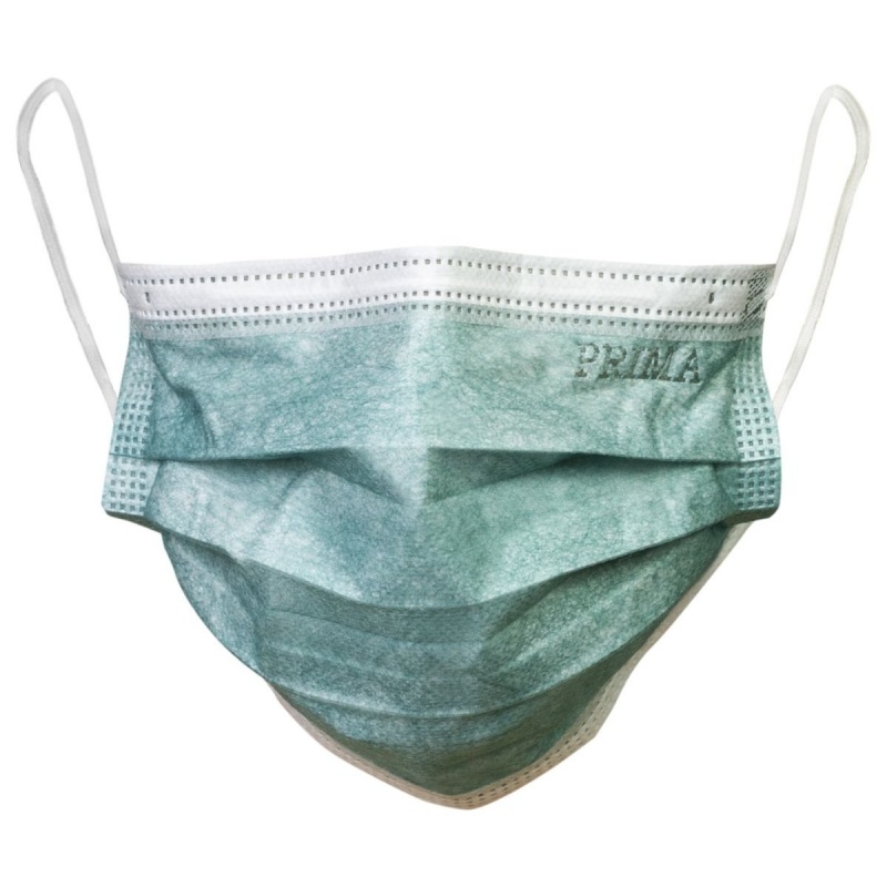 Masti medicale 3 straturi cu elastic IIR - Verde - 50 buc