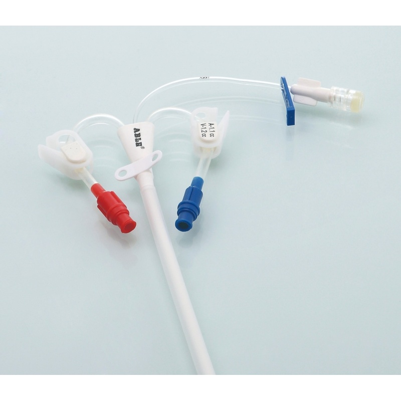 Set cateter pentru hemodializa cu 2 lumeni 12F*20 cm - Drept