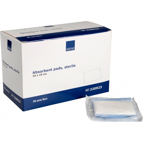 Comprese sterile absorbante din celuloza - 10 cm x 10 cm - 50 buc