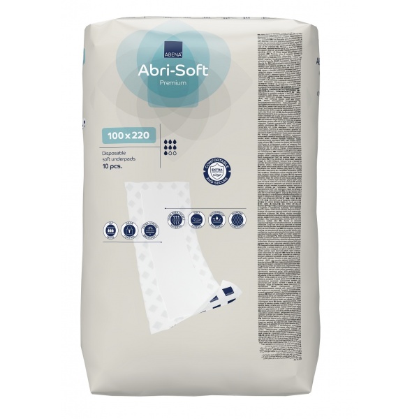 Abri Soft - Aleza premium absorbtie 4500 ml - 220 x 100 cm - 10 buc