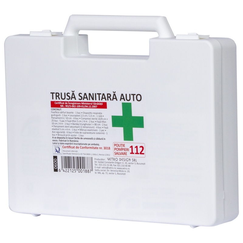 Trusa prim ajutor AUTO avizata R.A.R.