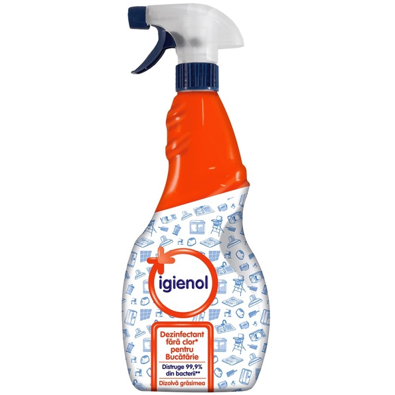 Igienol - Dezinfectant fara clor pentru suprafetele din bucatarie - 750 ml