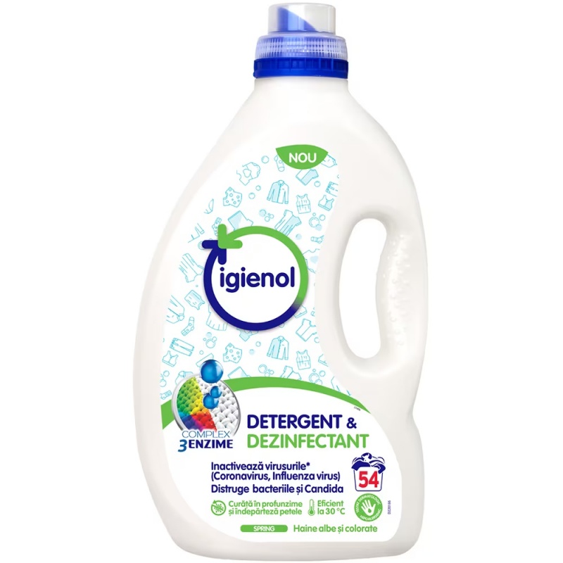 Igienol - Detergent dezinfectant lichid pentru haine - Spring - 2.7 litri