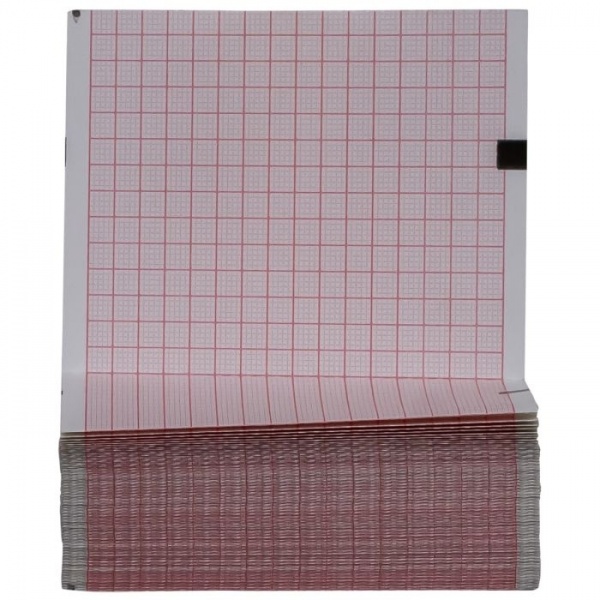 Hartie EKG la blat - 80 x 90 mm x 280 file caroiata