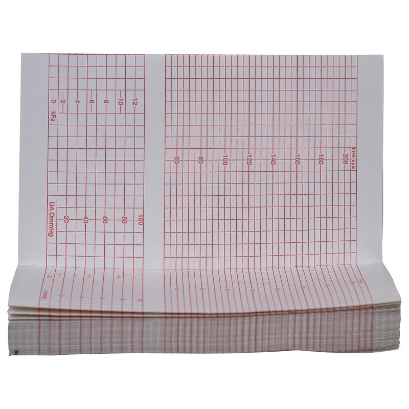 Hartie EKG la blat - 152 x 90 mm x 150 file caroiata