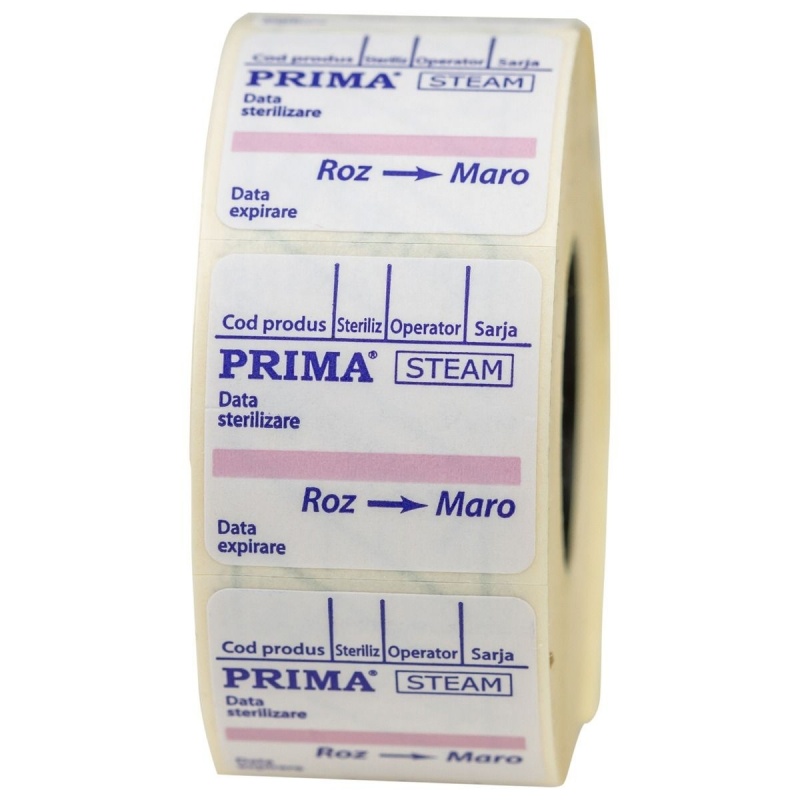 Etichete dublu adezive pentru sterilizarea cu abur - 500 buc