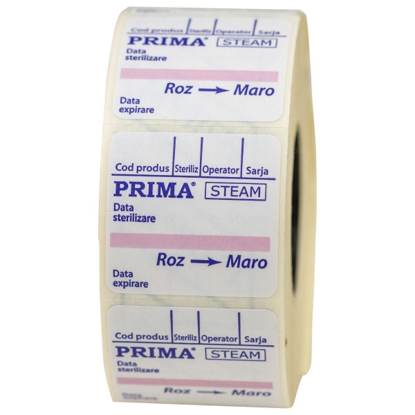 Etichete dublu adezive pentru sterilizarea cu abur - 500 buc