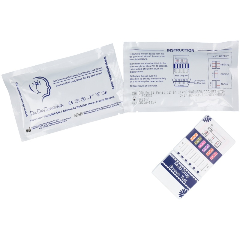Test rapid depistare droguri in urina 12 parametri 2