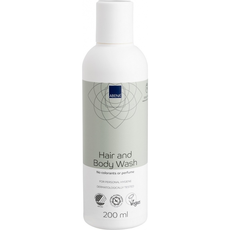 Gel de dus si sampon fara clatire - Abena - 200 ml