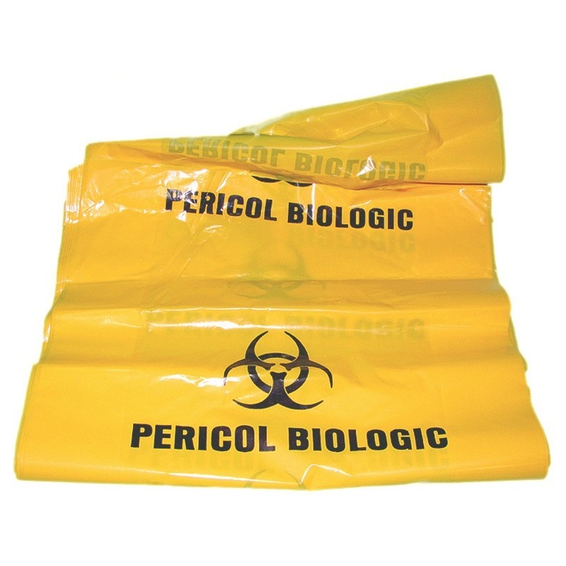 Saci galbeni deseuri infectioase - 10 litri - 50 buc