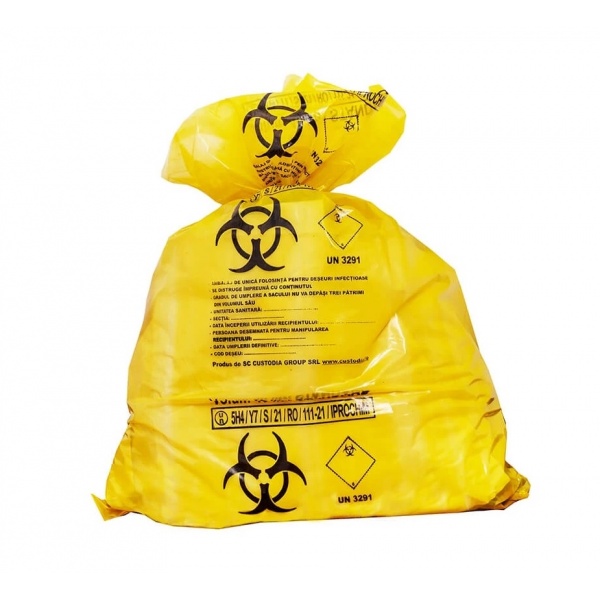 Saci galbeni deseuri infectioase - 120 litri