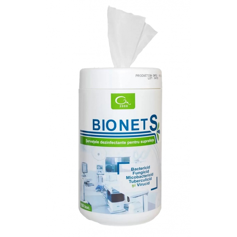 Bionet S - Servetele dezinfectante suprafete - 150 buc 2