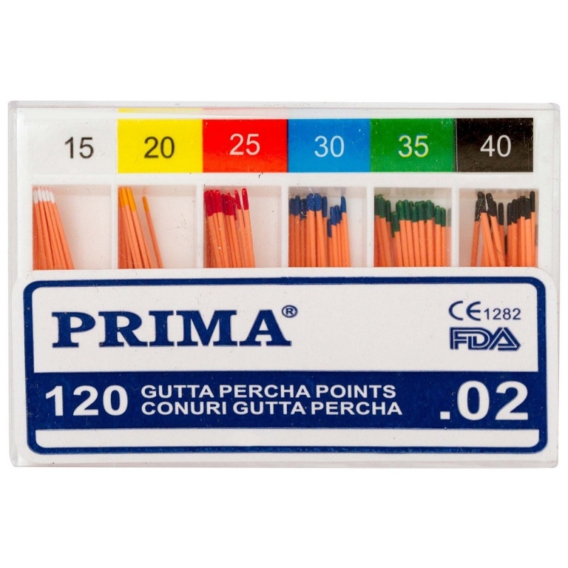 Conuri Gutta Percha - nr. 15 - 40 - Asortate - 120 buc