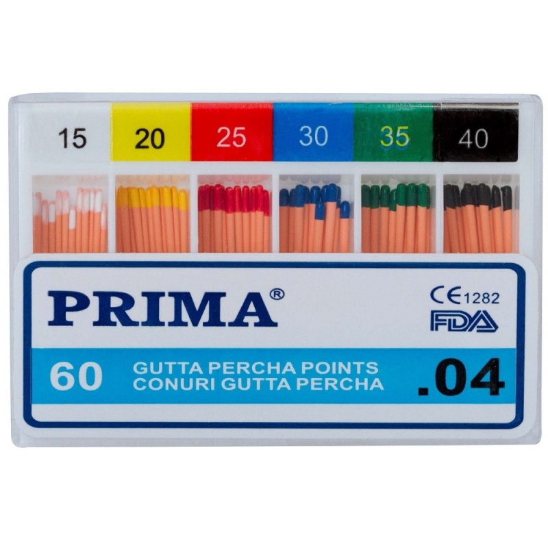 Conuri Gutta Percha mari .04 - nr. 15 - 40 - Asortate - 60 buc