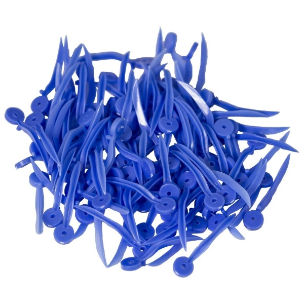 Pene Poly Interdentare cu inel - Albastru - XS - 100 buc