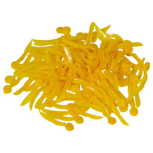 Pene Poly Interdentare cu inel - Galben - M - 100 buc