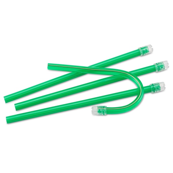 Aspiratoare saliva cu cap detasabil 15 cm - Verde - 100 buc