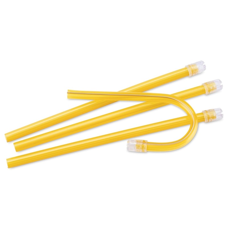 Aspiratoare saliva cu cap detasabil 15 cm - Galben - 100 buc 2