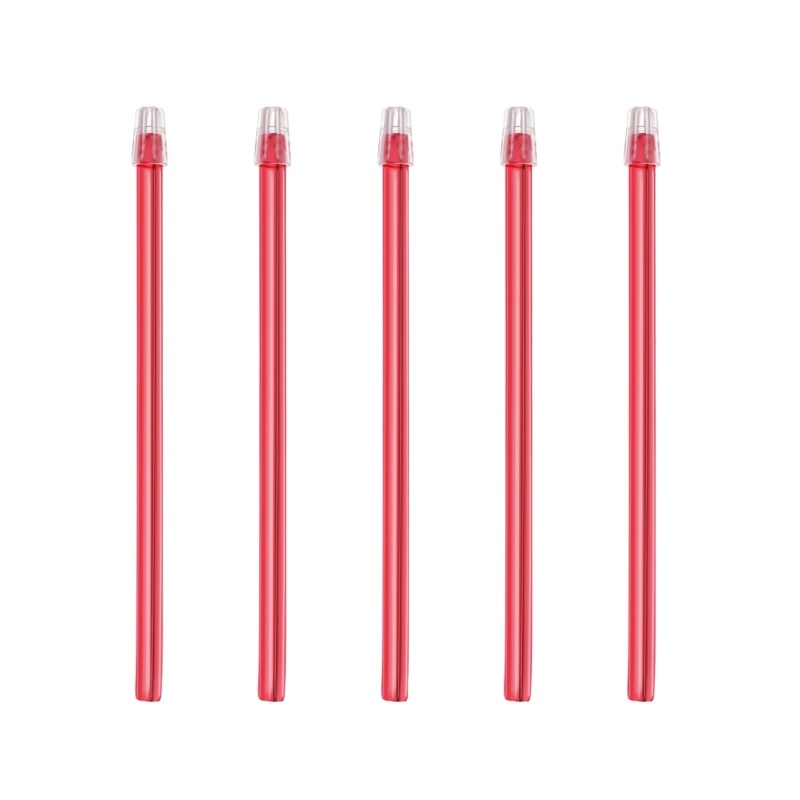 Aspiratoare saliva cu cap detasabil 15 cm - Rosu - 100 buc