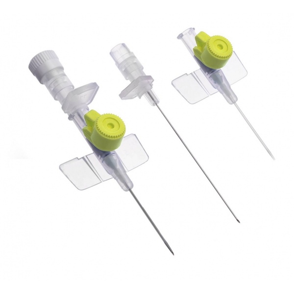 Branule cu valva - GALBENE - 24G - 100 buc