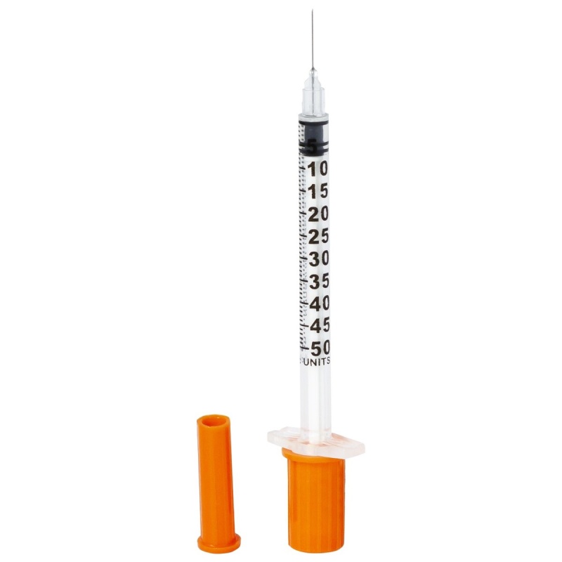 Seringi insulina 0.5 ml cu ac incastrat 30G - Prima - 100 buc 2