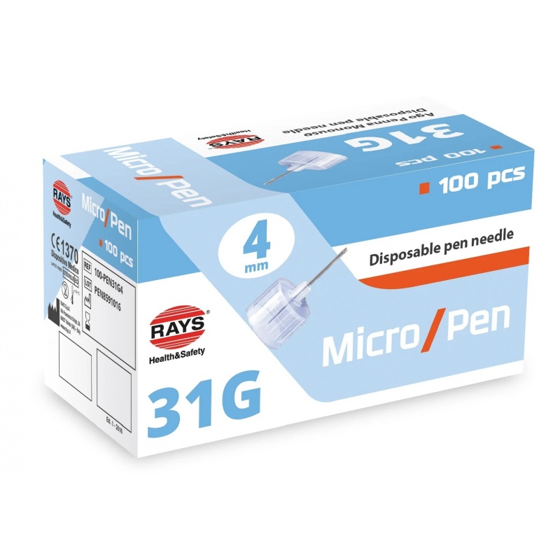 Ac tip PEN pentru insulina - 31G x 4 mm - 100 buc